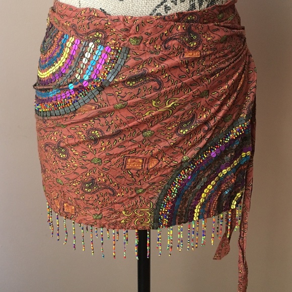 sequin sarong skirt